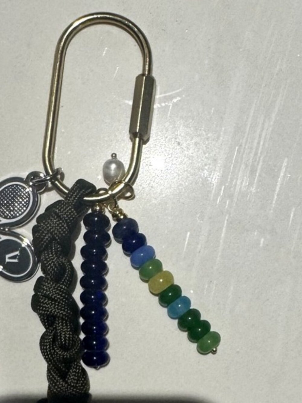 Vuori US Open NYC Exclusive Bag Charm Keychain Tennis Racket Beads Rare